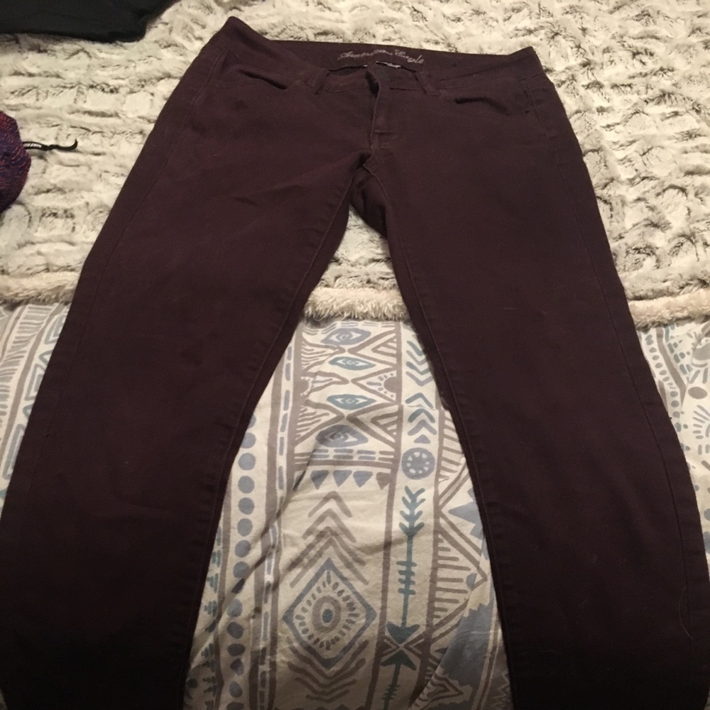 Maroon American Eagle jeans